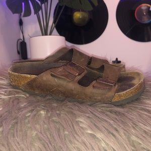 brown and cute birkenstocks